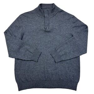 Southern Tide Men's The Skipjack Merino Wool Blend Size 2XL Gray 1/4 Zip Sweater